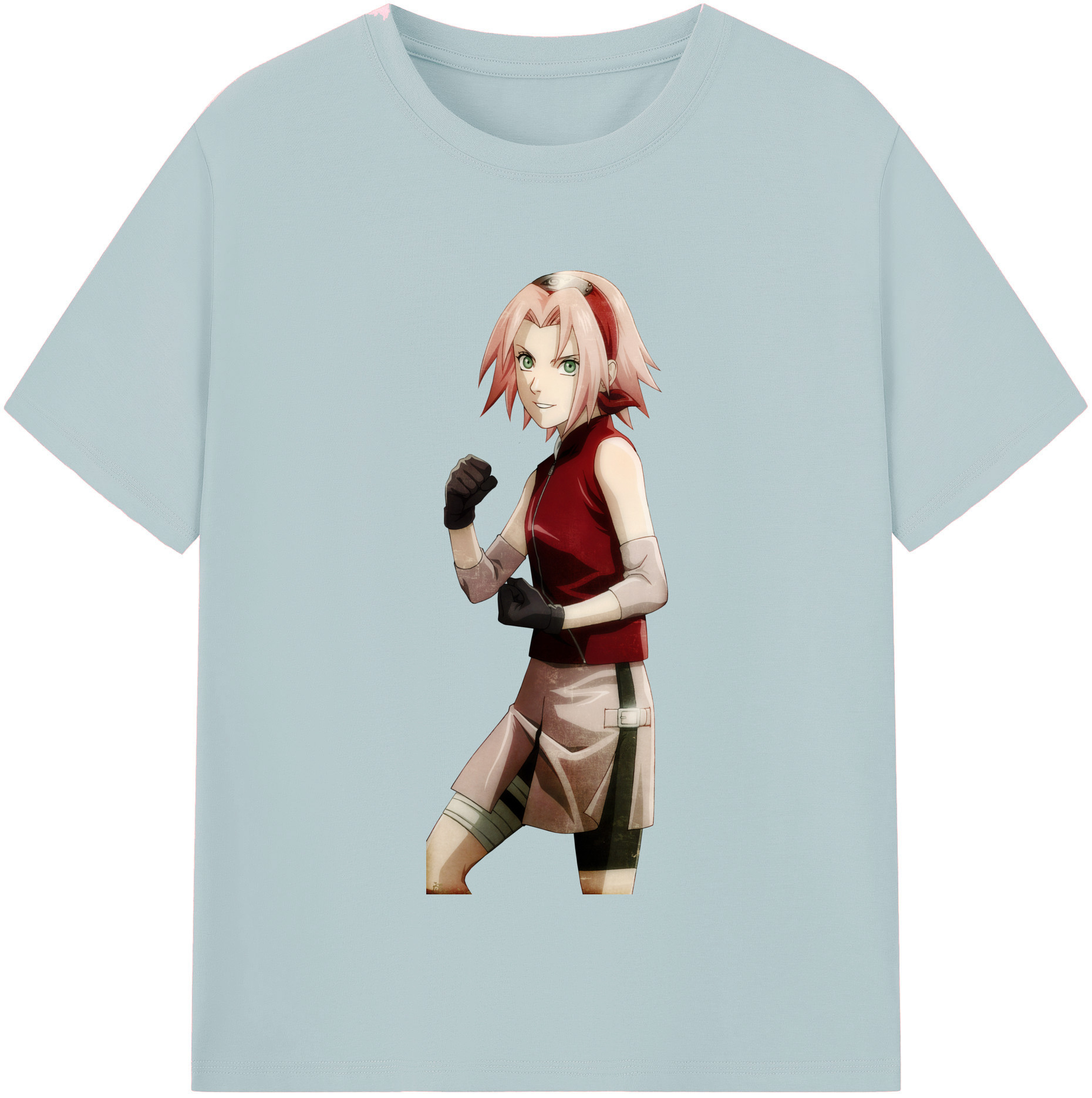 （画像用） NARUTO -ナルト- 春野サクラ Haruno Sakura 綿100％半袖Tシャツ（フロントプリント）